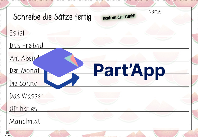 Sommersätze - Schreibe die Sätze fertig_5