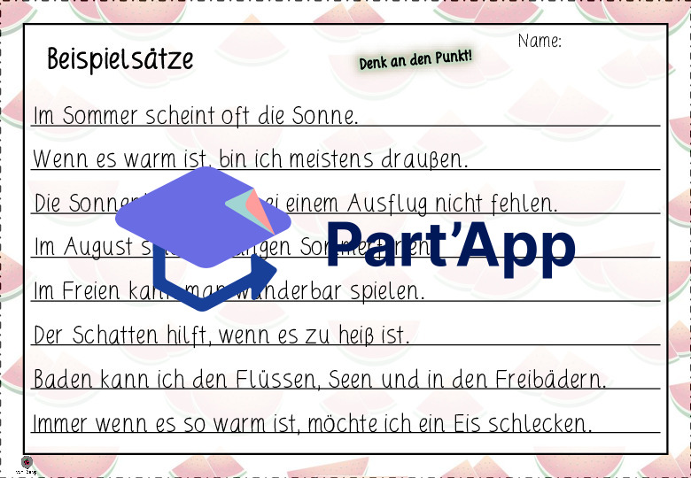 Sommersätze - Schreibe die Sätze fertig_8