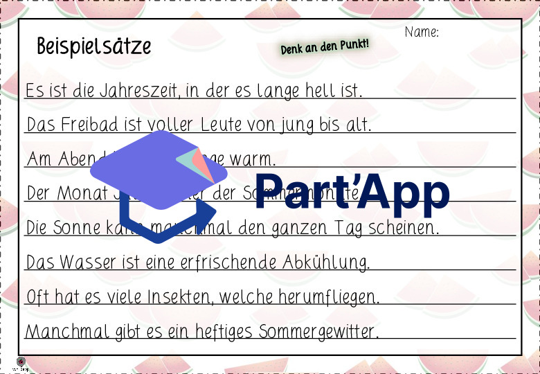 Sommersätze - Schreibe die Sätze fertig_9