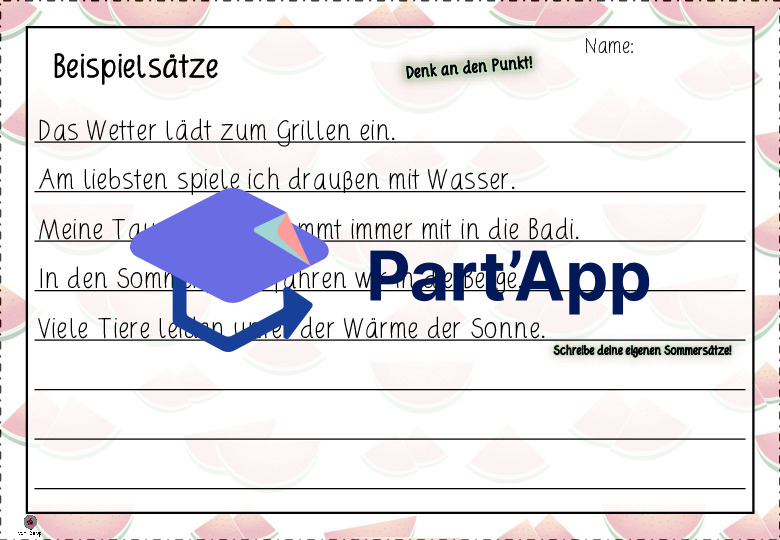 Sommersätze - Schreibe die Sätze fertig_10