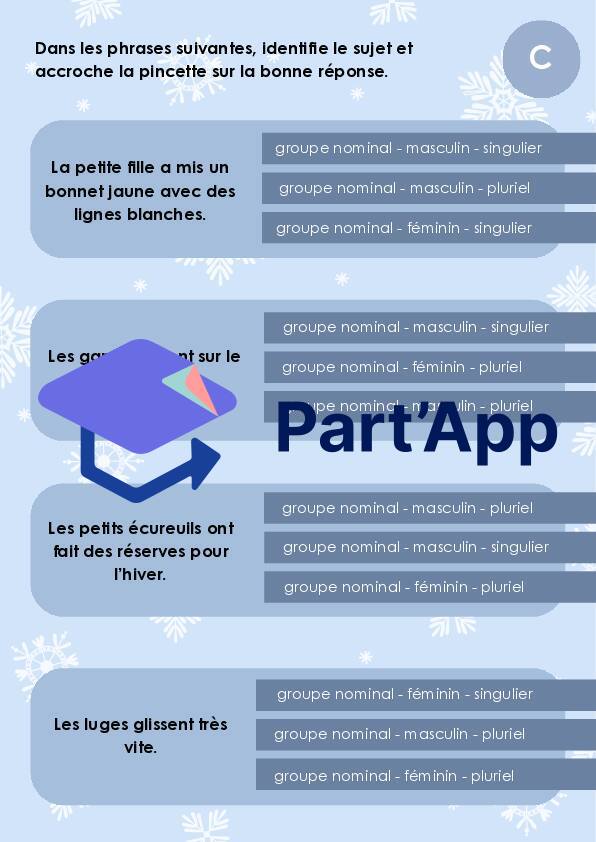 FDL - sujet et groupe nominal_4