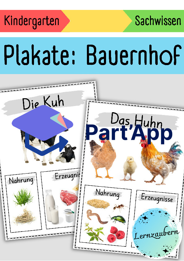 Plakate: Sachwissen Bauernhoftiere für den Kindergarten_2