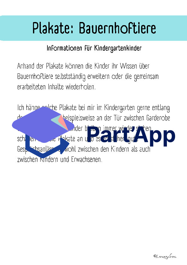 Plakate: Sachwissen Bauernhoftiere für den Kindergarten_3