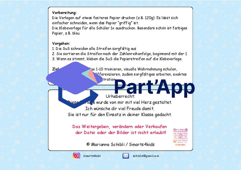❄️ Puzzle de chiffres hiver ZR 1-10 couper et coller_2