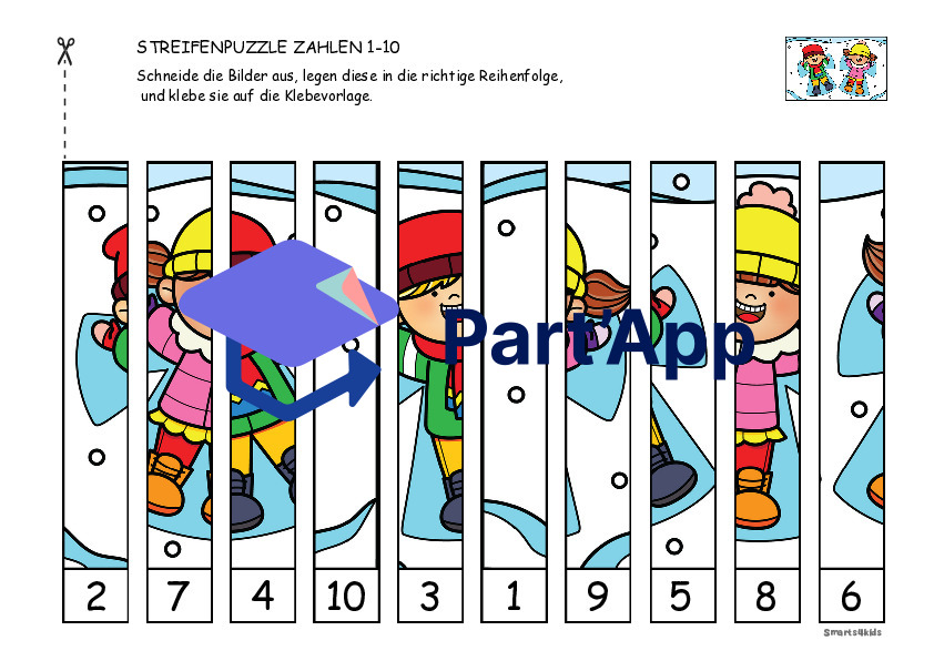 ❄️ Puzzle de chiffres hiver ZR 1-10 couper et coller_4