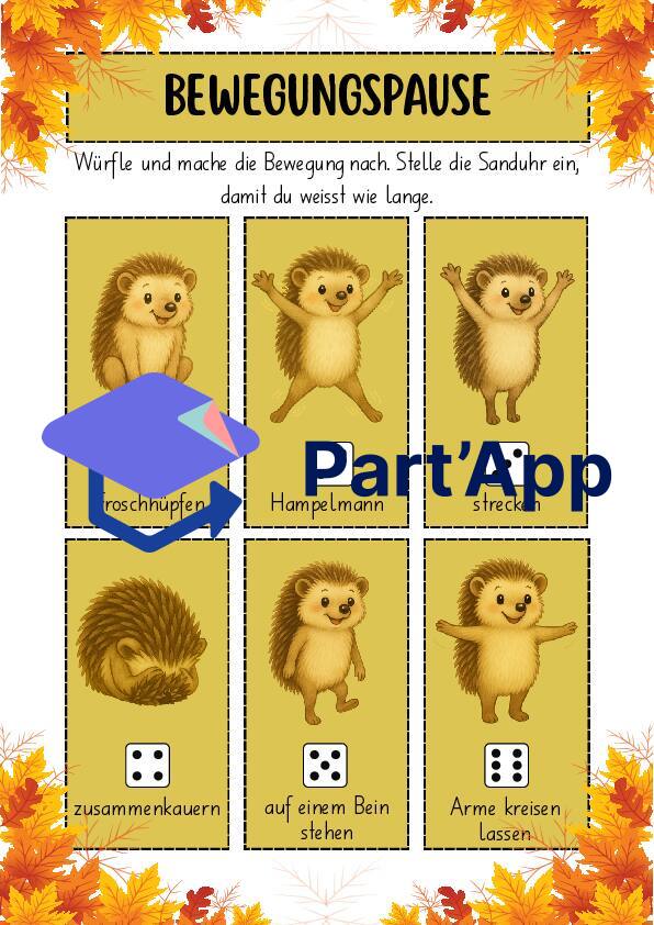 Plakat Bewegungspause Igel_2