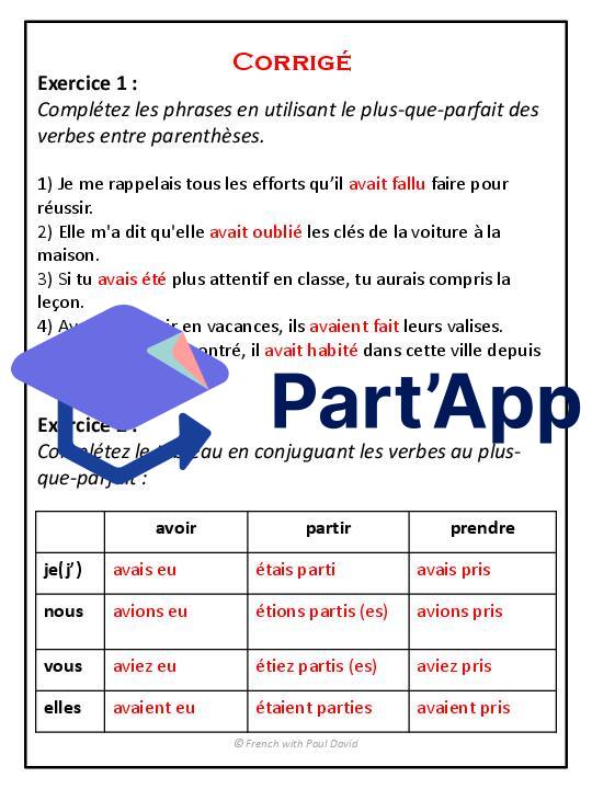 Le plus-que-parfait - Explications et exercices_25