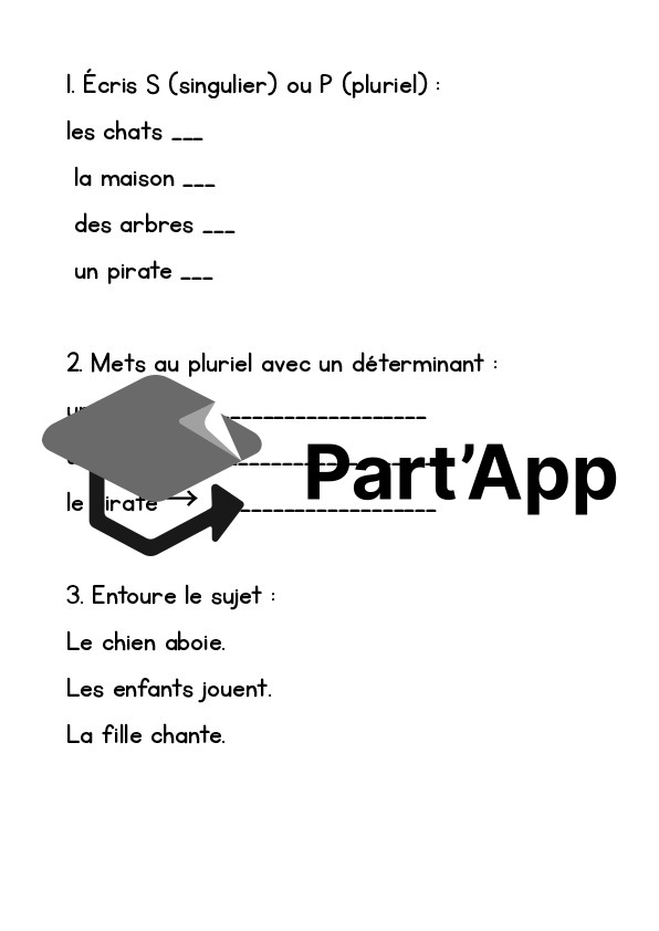 Ceinture d'orthographe 🟡 jaune – Nombre et sujet_5