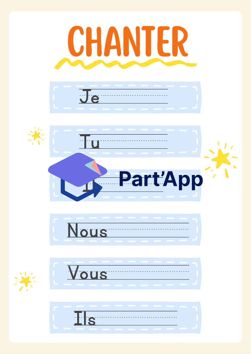 Rituel de conjugaison: être aller avoir chanter au présent_6
