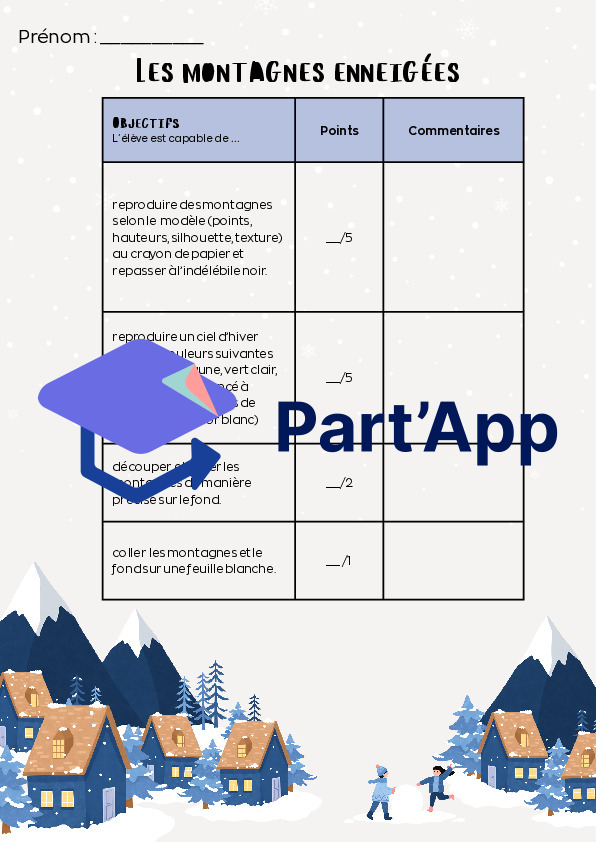 Education_visuelle dessin montagnes enneigées_2