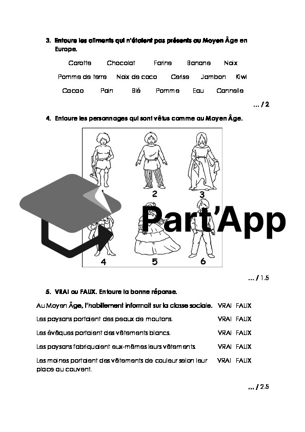 Histoire 7H-8H - Evaluation sommative : Le Moyen Âge + Les Temps Modernes_5