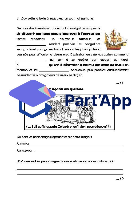 Histoire 7H-8H - Evaluation sommative : Le Moyen Âge + Les Temps Modernes_8