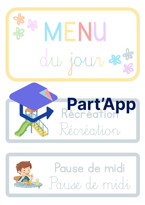 Menu du jour pastel et épuré_2