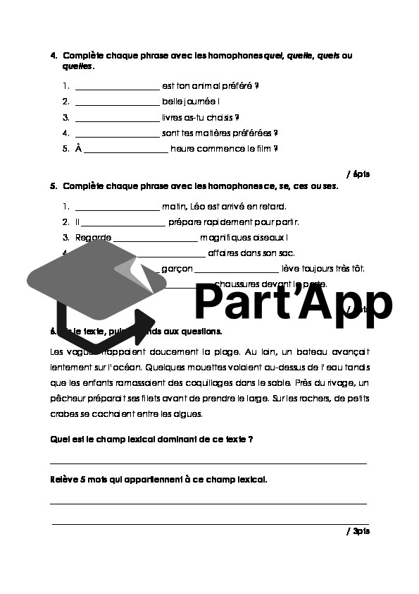 TA module 1 français 8P - G.N, 4 types de phrases, homophones, champ lexical._3