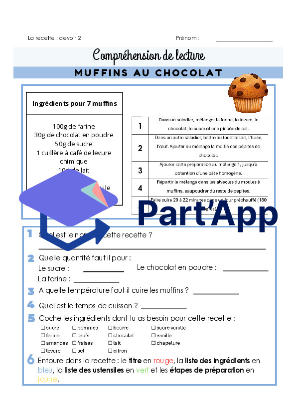 Compréhension de lecture - la recette_3