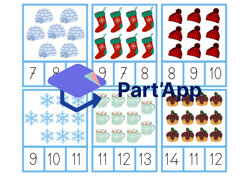 Cartes à pince - Thème hiver_3