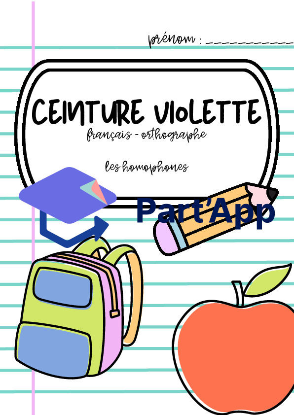 Ceinture d'orthographe 🟣 violette – Les homophones_22