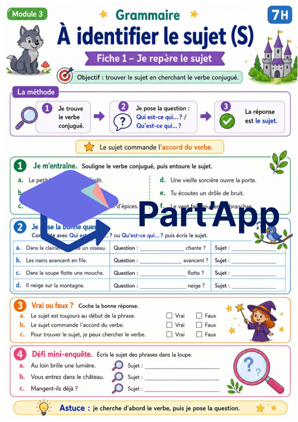 Grammaire 7H – Module 3 : identifier le sujet_5