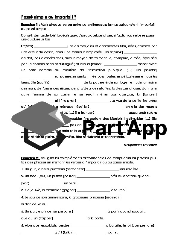 Passé simple ou Imparfait_Exercice_2