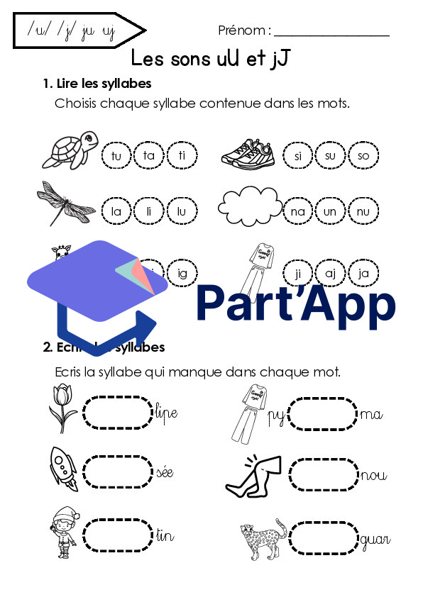 Fiches de sons U/J avec les nouveaux MER 3H_6
