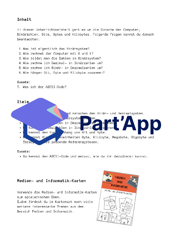 Binärzahlen, Bits und Bytes - Arbeitsheft mit Lösungen_46