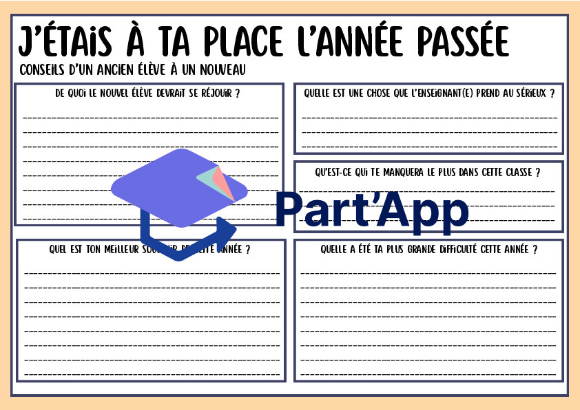 J'étais à ta place l'année passée ! – Activité de transition Rentrée & Fin d'année (3H à 8H / Primaire)_3