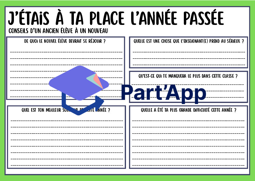J'étais à ta place l'année passée ! – Activité de transition Rentrée & Fin d'année (3H à 8H / Primaire)_4