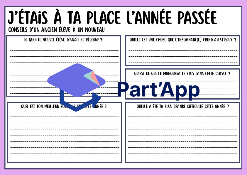 J'étais à ta place l'année passée ! – Activité de transition Rentrée & Fin d'année (3H à 8H / Primaire)_5