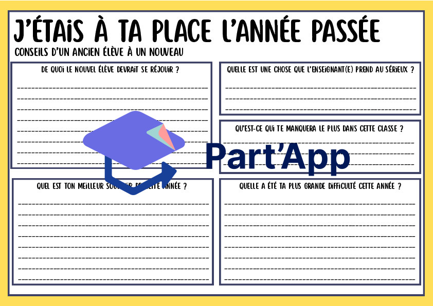 J'étais à ta place l'année passée ! – Activité de transition Rentrée & Fin d'année (3H à 8H / Primaire)_6