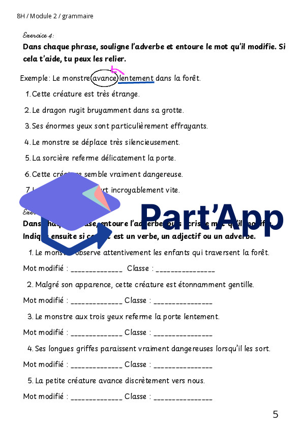 Dossier sur l'adverbe et sa fonction de modificateur M2 8H_6