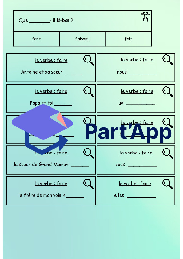 Rallye de conjugaison - faire (présent)_5