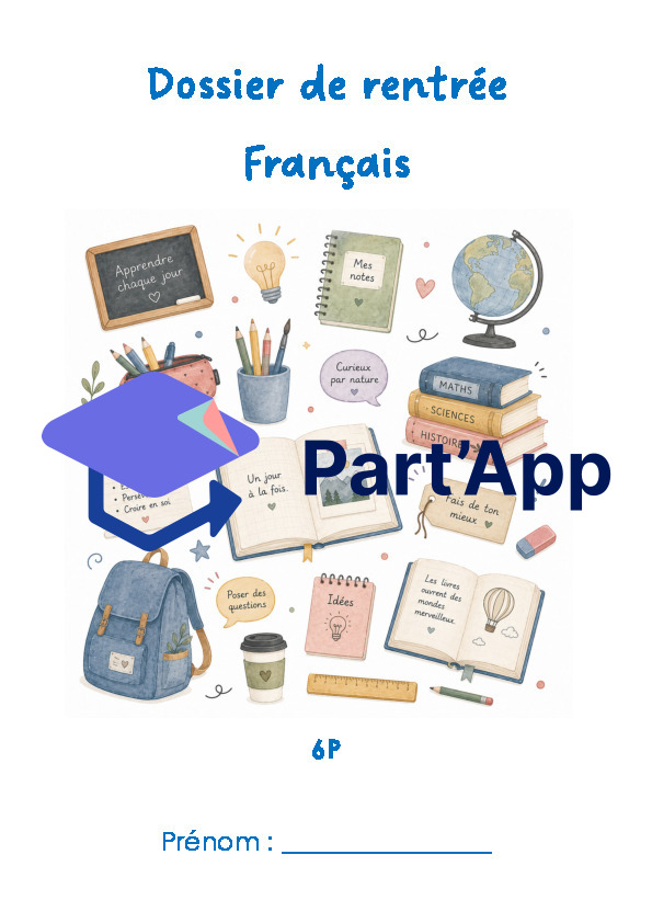 Dossier de rentrée_Français_6P_2