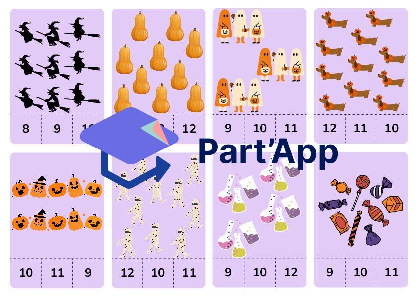 Maths dénombrement cartes à pince de 1 à 12 Halloween_5