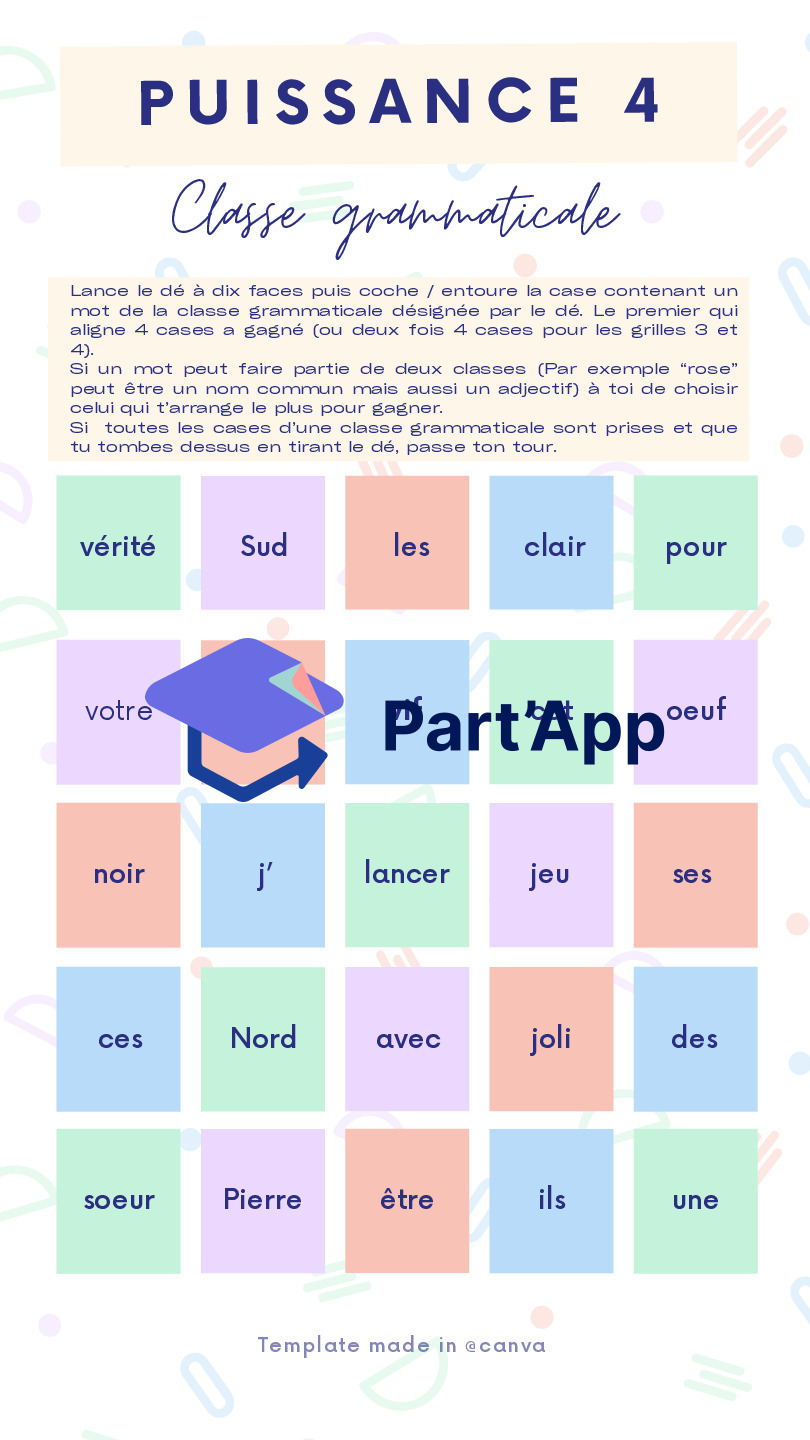 CLASSES GRAMMATICALES Puissance 4_2