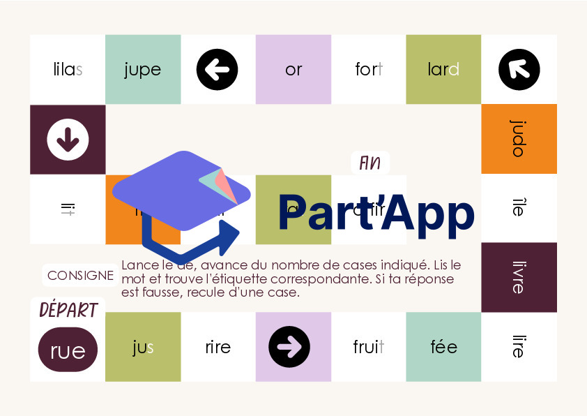 Jeu de l’oie – Lecture des mots T1_2