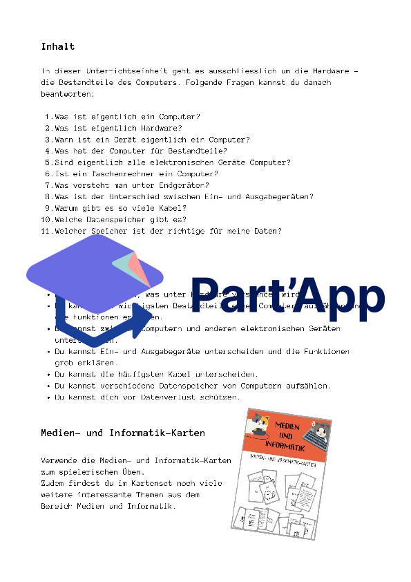 Bestandteile des Computers - Hardware - Arbeitsheft mit Lösungen_55