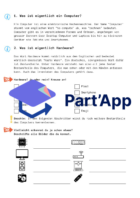 Bestandteile des Computers - Hardware - Arbeitsheft mit Lösungen_56