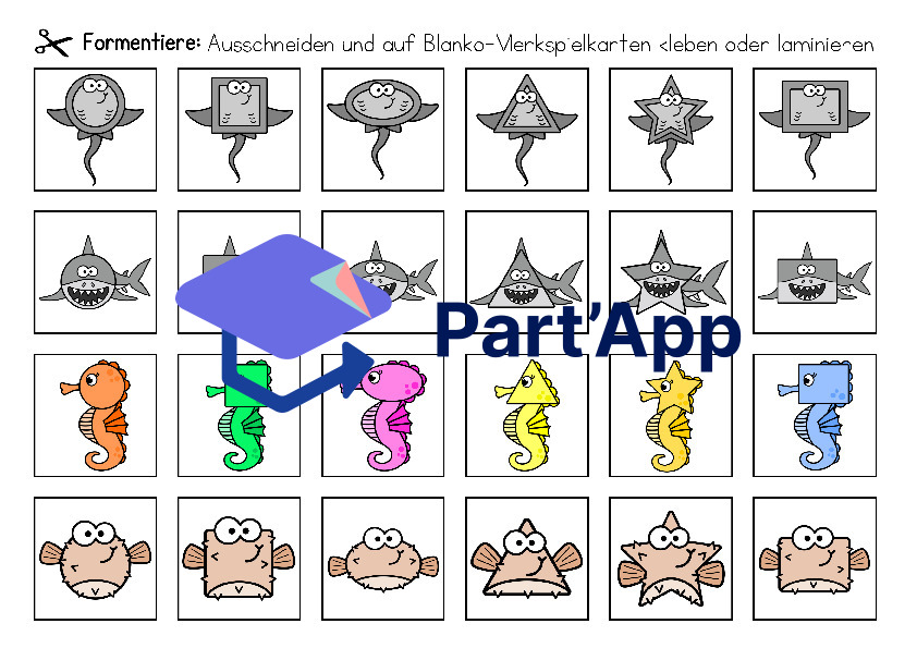 Formen erkennen: Spiel für den Kindergarten (Meer)_40