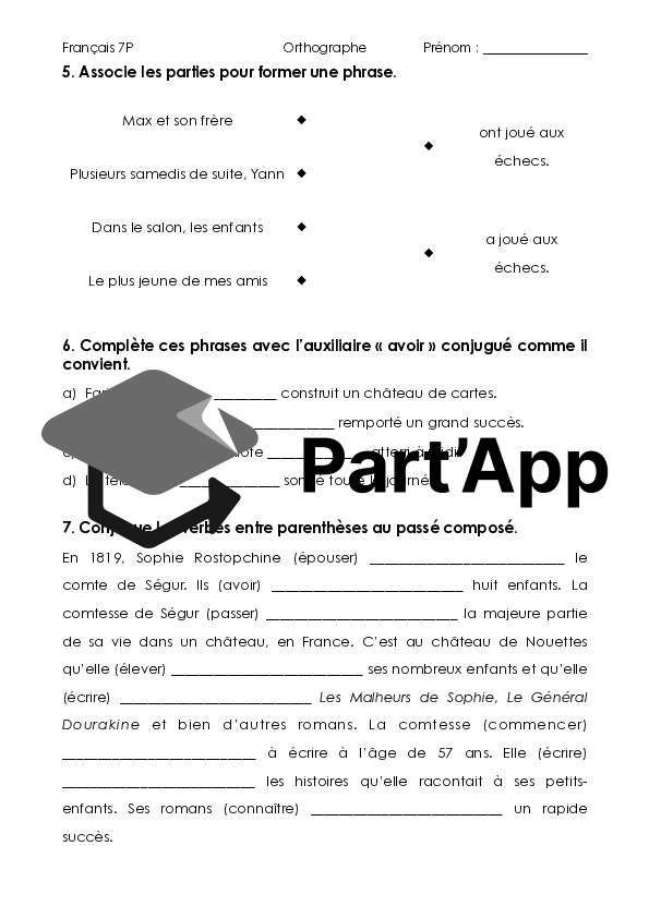 L'accord du verbe avec le sujet (temps composés)_4