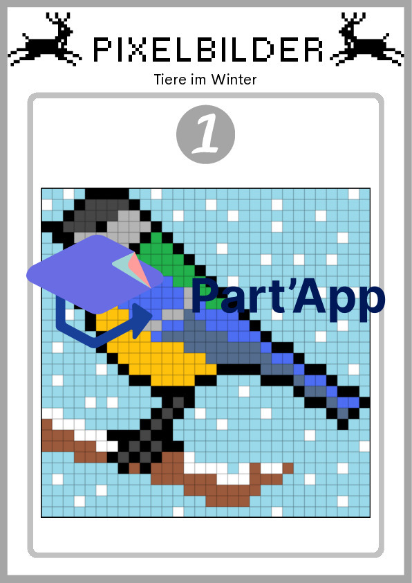 Pixelbilder Tiere im Winter_5