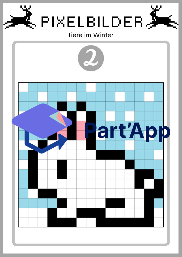 Pixelbilder Tiere im Winter_7