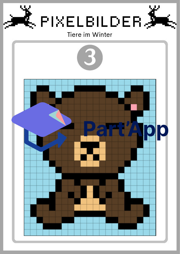 Pixelbilder Tiere im Winter_9