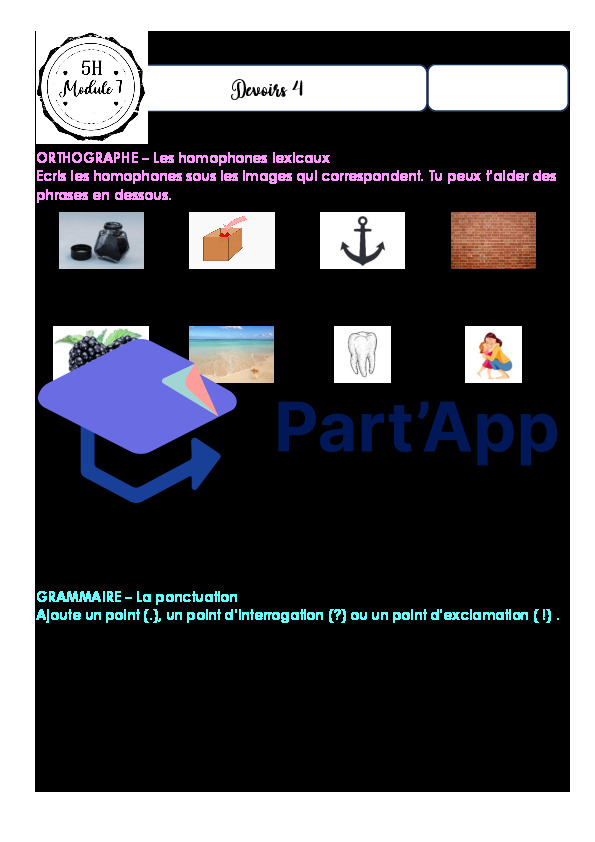 Fiches de devoirs - MER 5P - Module 7_8