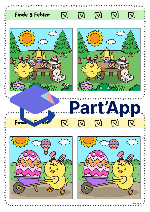 🌷 Trouvez les différences Printemps Pâques Période de récolte_7