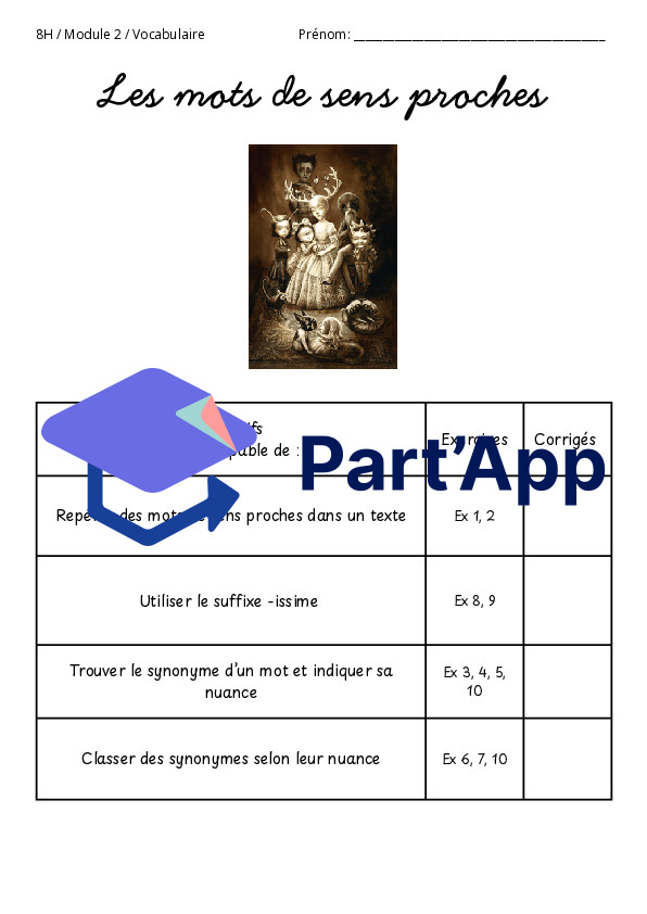Les mots de sens proches - module 2_2