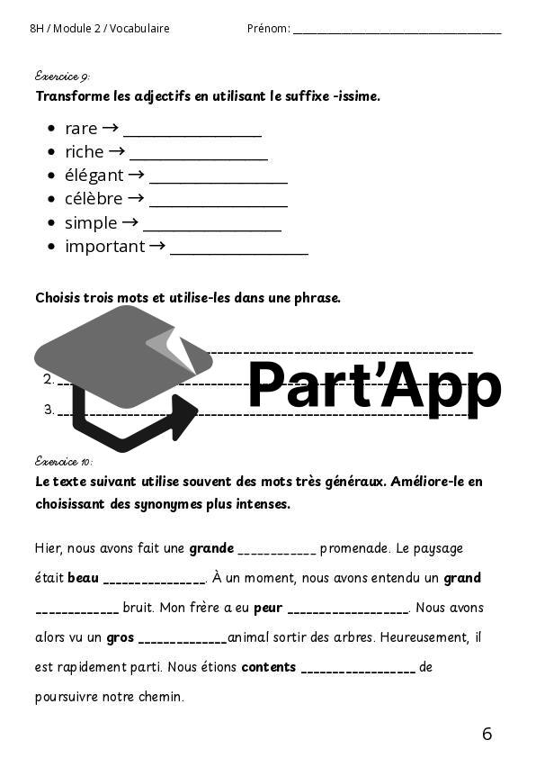 Les mots de sens proches - module 2_7