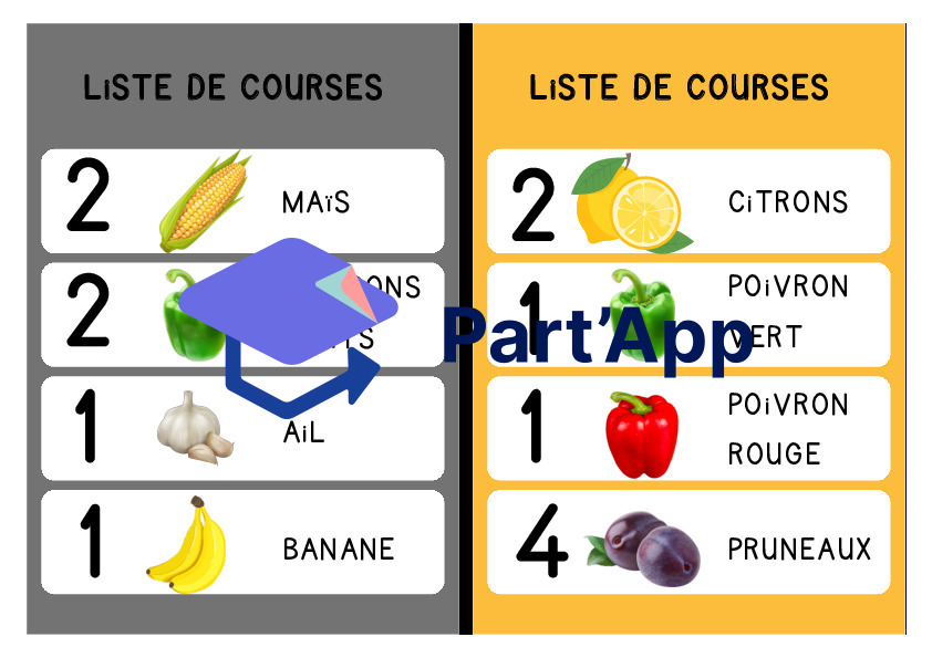 Liste de courses magnétique Rayures - Tendance & pratique : besoins