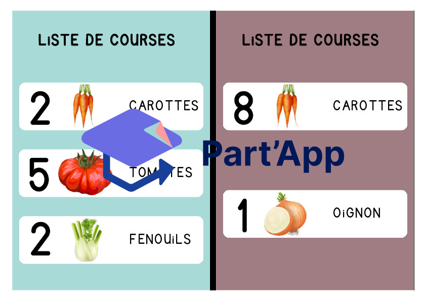 Jeu de liste de Courses magnétique, Jeu de mémoire Amusant avec des Aliments, Course pour collecter Vos Articles - Jouet éducatif pour garçons et Filles
