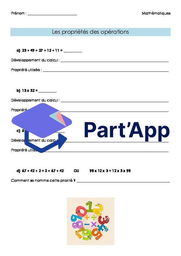 Maths 7H-8H - Les propriétés des opérations (fiche d'exercices + récapitulatif)_2