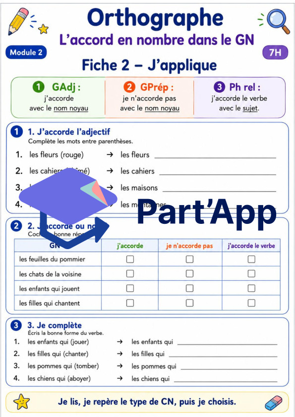 Orthographe 7H – Module 2 : l’accord dans le GN_6